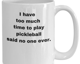 Pickleball mug, pickleball player gift, dad's pickleball mug, mom's pickleball mug, sports lover gift, unique sports mug, funny pickleball