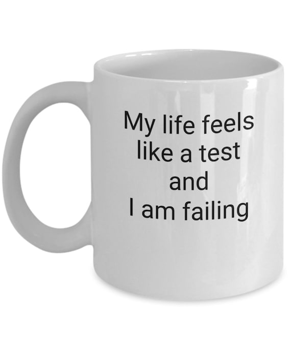 Nicht bestandene Test Geschenk Kaffeetasse, sarkastischer Humor, Stressabbau