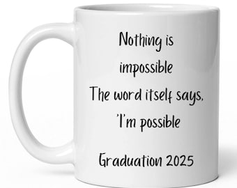 Graduation mug, 2025 graduate gift,  college grad gift, high school grad gift, graduation keepsake, commencement gift,  class of 2025 mug