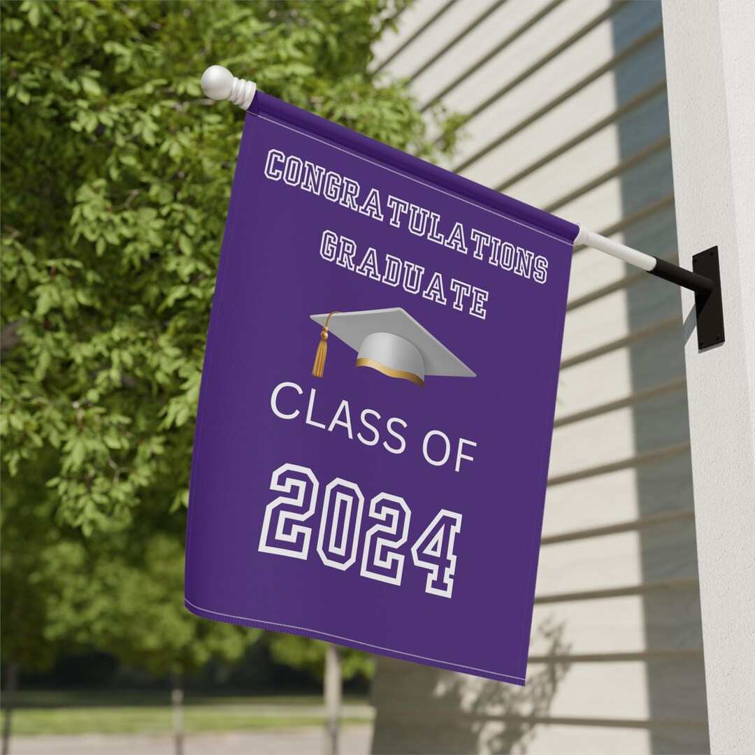 Graduation Flag, Grad Banner, Graduation Decor, Class of 2024, Senior ...