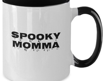 Halloween mug, spooky coffee mug, mom Halloween gift, scary mom mug, gift for mom, Halloween decor, spooky kitchenware, fall season gift
