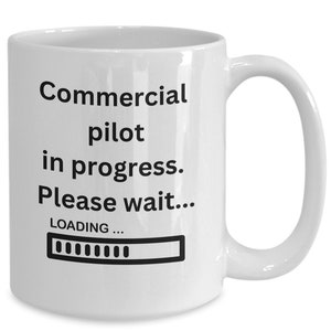 Pilot gift, commercial pilot mug, aviation gifts, gift for pilot, airplane mug, flight instructor gift, airline pilot gift, aviation gift