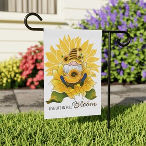Gartenfahne, Gärtnergeschenk, Sonnenblumen-Yard-Flagge, Gartendekor, Außendekoration, Frühlingsgartenfahne, Sommerfahne, Blumengartenfahne