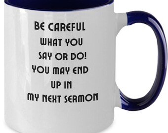 Taza de predicador, regalo para predicador, taza de pastor, regalo religioso, regalo de líder de la iglesia, regalo de orador de sermón, mejor regalo de predicador