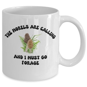Mushroom hunting gift, mushroom mug, foraging gift, mushroom gift, mushroom cup, morel mushroom, mushroom hunter, foraging mug