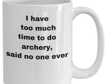 Archery mug, archery coffee cup, gift for archer, bow and arrow gift, sports mug, hunting mug, outdoor sport gift, target shooting gift