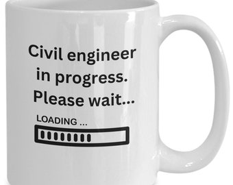 Regalo de ingeniero civil, taza de ingeniero civil, regalo de ingeniería, taza de café de ingeniero, regalo para ingeniero, regalo de construcción, regalo de diseño estructural