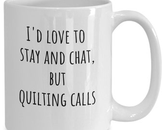 Quiltcadeau, quiltmok, cadeau voor quilter, quilter's koffiekopje, naaicadeau, crafter's mok, quiltminnaar aanwezig, uniek quiltcadeau