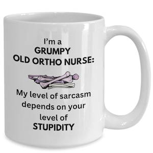 Ortho nurse gift, ortho nurse mug, medical gift, healthcare worker gift, hospital staff present, orthopedic nurse gift, bone doctor gift