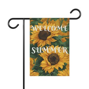 Sunflower Yard Flag, Sunflower Garden Banner, Outdoor Decor, House Flag, Sunflower Lover Gift, Summer Flag