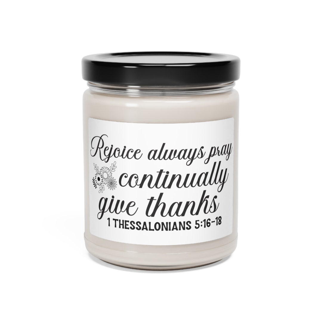 Rejoice Always Candle, Christian Candle, Scripture Candle, Faith Based