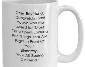 Boyfriend gift, congrats boyfriend, gift for him, boyfriend gift, anniversary gift,  romantic gift,  dear boyfriend mug, best boyfriend gift