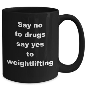 Weightlifting mug, gift for weightlifter, gym lover gift, fitness mug, workout coffee cup, bodybuilder gift, powerlifter present