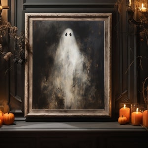 Ghost Print Halloween Wall Decor Printable Ghost Trendy Wall Decor Fall Printable Art Ghost Lover Gift Luxury Art