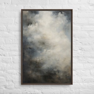 Bidtheewell Whisper of a Storm Framed Wall Art Print Abstract Cloud Framed Large Gallery Art Ready to Hang New House Gift Office Art