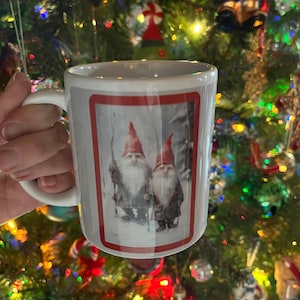 Adorable Gnome Christmas Mug 11oz, Gnome Place Like Home for the Holidays, Christmas Gift for Gnome Lover