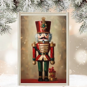 Bidtheewell Nutcracker Digital Print Christmas Wall Decor Printable Wall Decor Printable Holiday Lover Christmas Gift Nutcracker Art