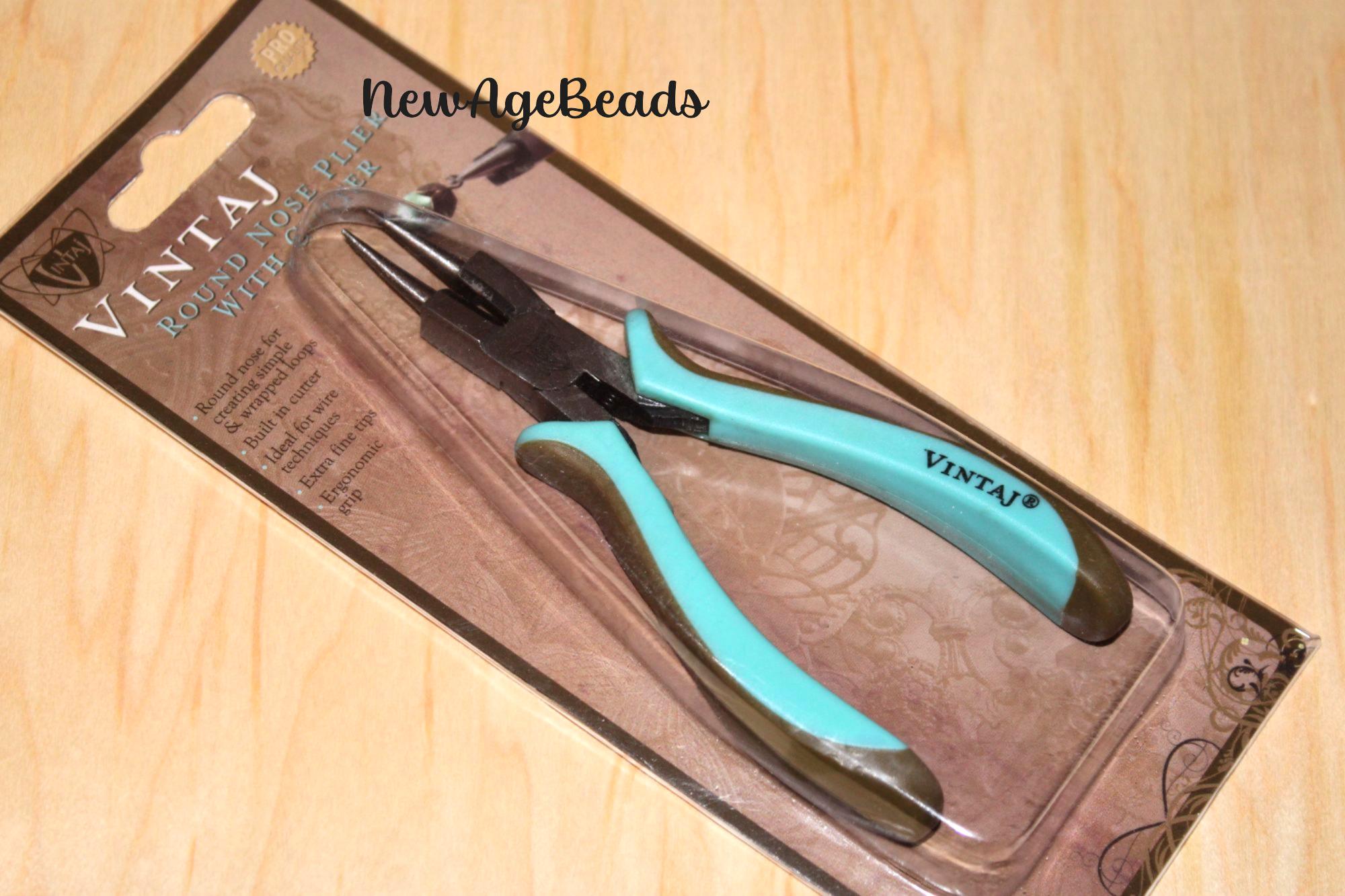 Vintaj Round Nose Pliers with Cutter 5-Inch