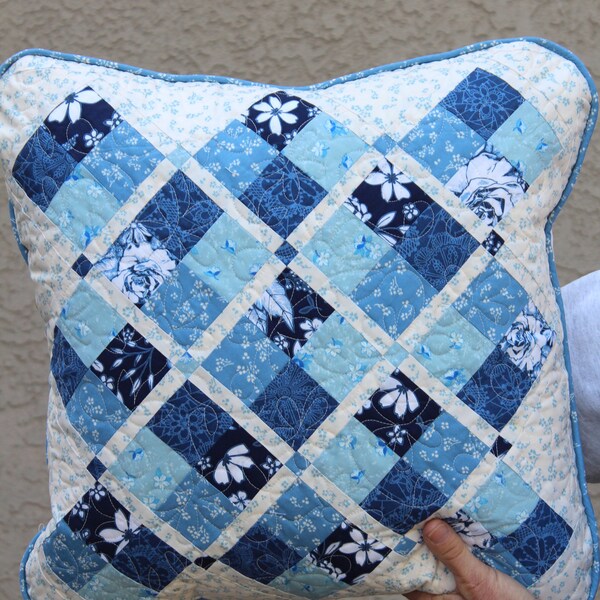Quilted Throw Pillow Etsy