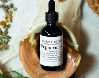 Organic Peppermint Tincture, Herbal Extract