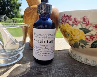 Peach Leaf Tincture | Prunus persica | Organic Herbal Extract | Herbal Supplement