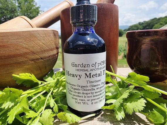 Heavy Metal Detox Tincture | Cilantro, Chlorella, Spirulina| Organic Herbal Extract | Herbal Supplement