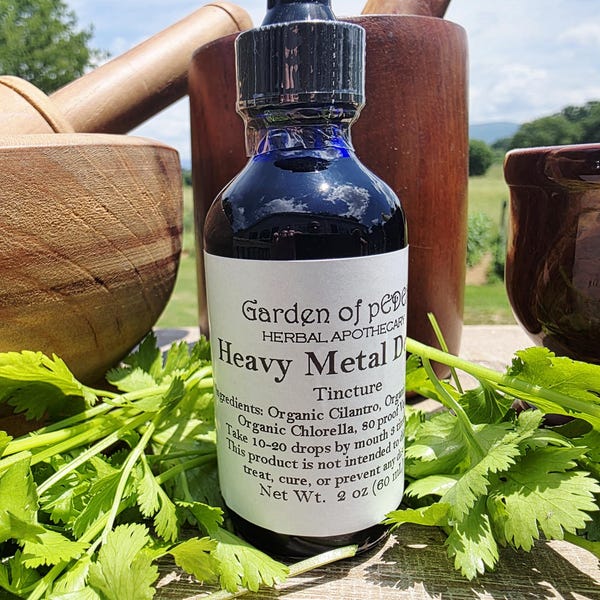 Heavy Metal Detox Tincture | Cilantro, Chlorella, Spirulina| Organic Herbal Extract | Herbal Supplement