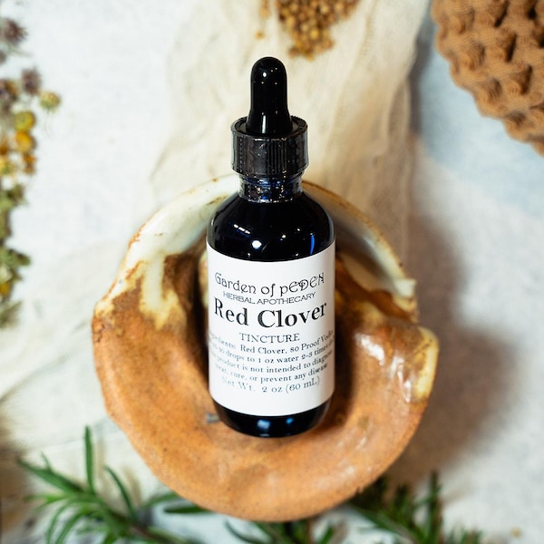 Red Clover Tincture | Trifolium Pretense | Organic Herbal Extract | Herbal Supplement