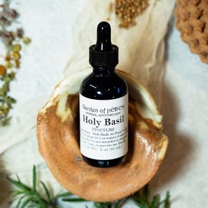 Holy Basil Tincture | Tulsi Tincture | Ocimum Tenuiflorum | Organic Herbal Extract | Herbal Supplement
