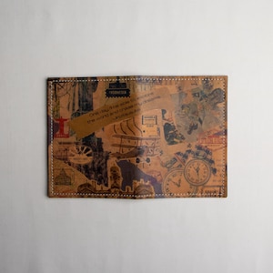 Funda de cuero para pasaporte - Funda para pasaporte - Billetera de viaje - Estuche para pasaporte - Accesorios de viaje - Billetera de cuero hecha a mano