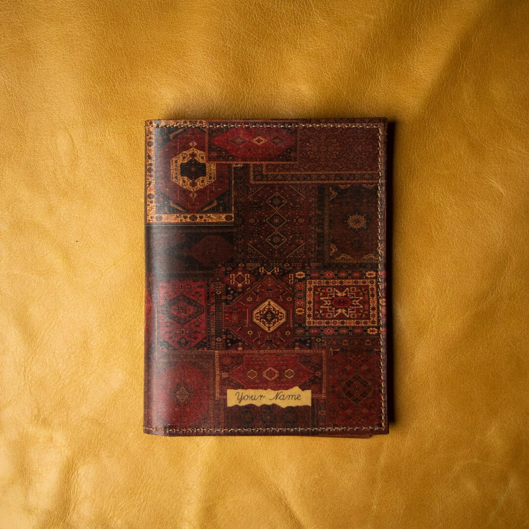 Personalized Leather Journal - Night Glow Effect - Rug Themed ...