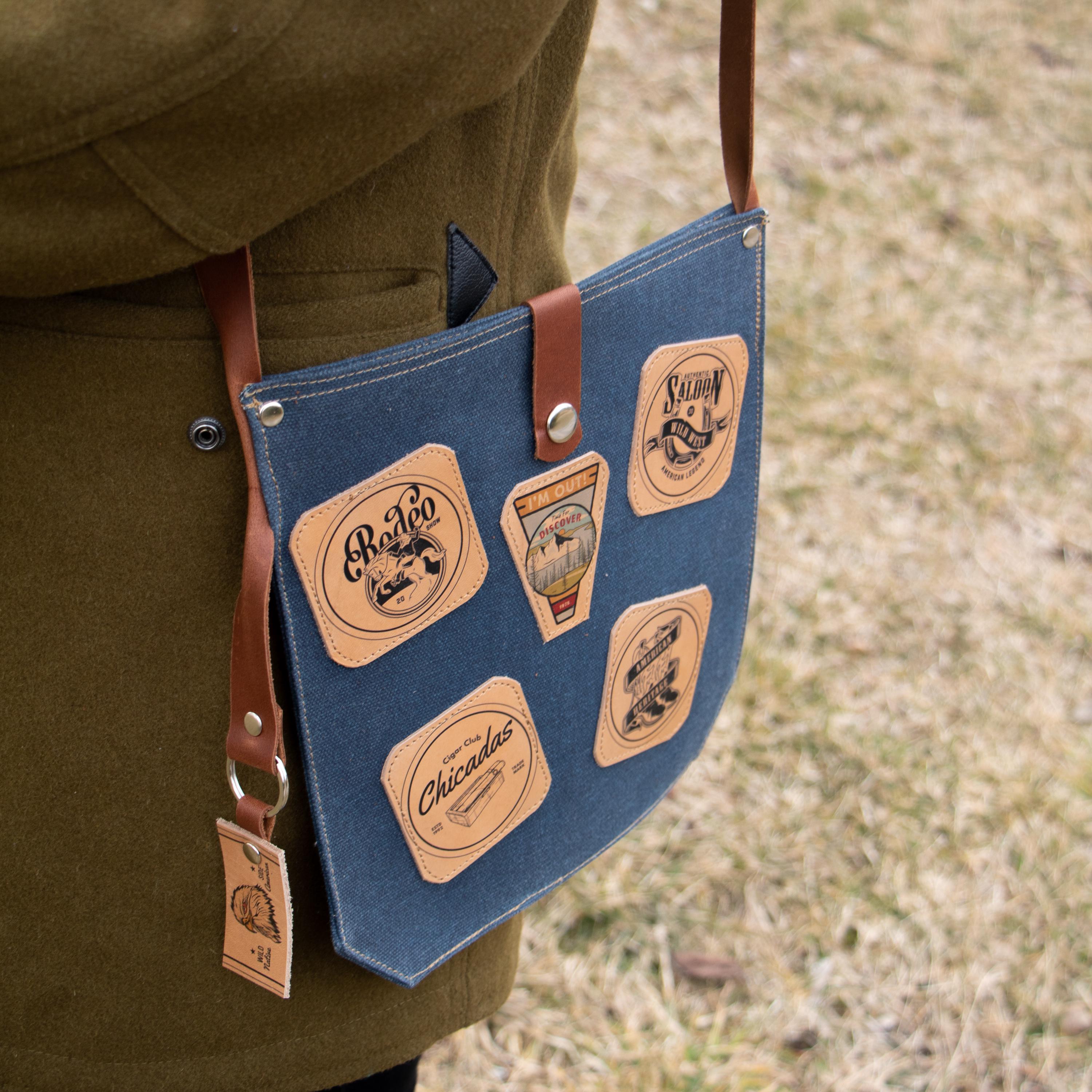 Waxed Canvas Messenger Bag: Handmade Waterproof Leather  display picture 1