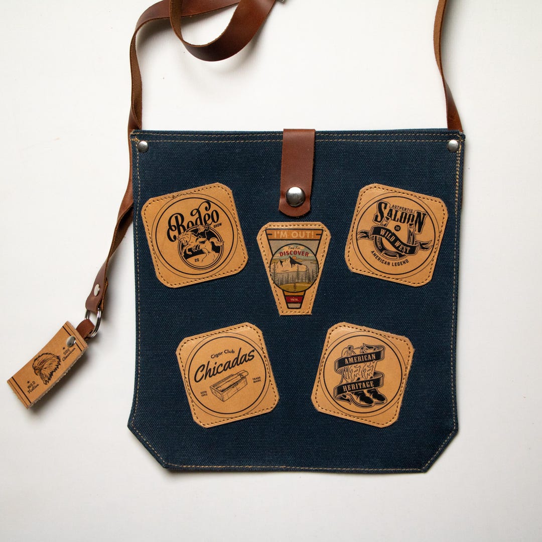 Waxed Canvas Messenger Bag: Handmade Waterproof Leather  display picture 1