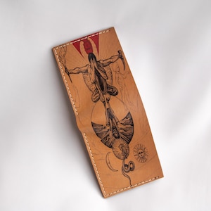 Handgefertigte Leder Geldbörse - Duality's Balance Design - Einzigartiges Geschenk für Ihn - Elegante Reise Geldbörse - Personalisierte Leder Accessoires