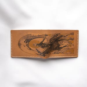 Handgefertigte Leder Geldbörse - Eternal Rider Design - Einzigartiges Geschenk für Ihn - Elegante Reise Geldbörse - Personalisierte Leder Accessoires