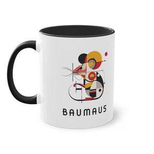 Arkitektmugg - Baumaus | Rolig arkitekturgåva | Designmugg | Konstskämt | Bauhaus-stilgrafik