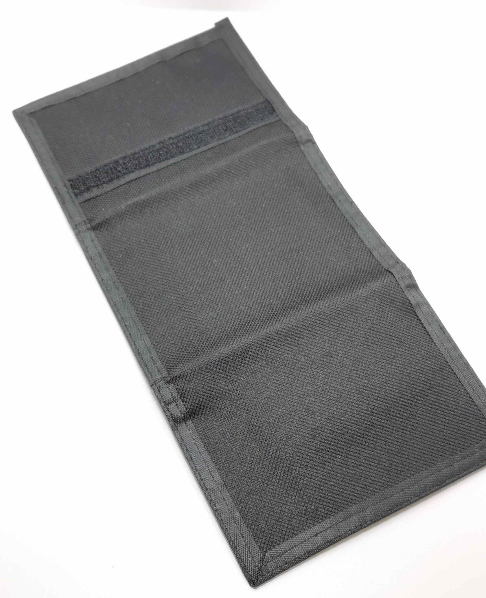 Black Canvas Wallet Debit Card Holder Secure Zip Coin Pocket