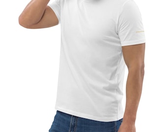 100% Organic Cotton T-shirt For Men GOTS Certified Eco-Friendly Oeko-Tex Certified White Undershirt Sustainable Clothing Plain White Tee