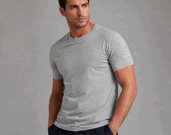 100% Organic Cotton T-shirt for Men: GOTS Certified, Natural Fiber Clothing, Eco-Friendly, Oeko-Tex Certified Sustainable Men’s Plain Tee