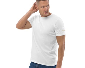 100% Organic Cotton T-shirt For Men GOTS Certified Eco-Friendly Oeko-Tex Certified White Undershirt Sustainable Clothing Plain White Tee