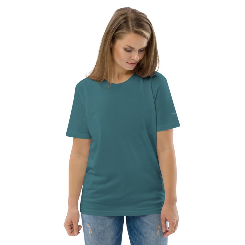 100% Organic Cotton T-shirt For Women Eco-Friendly Plain Tshirt Blank Tee Sustainable Tshirt GOTS Certified T-shirt