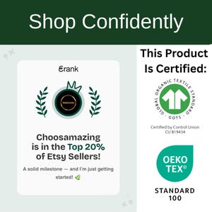 100% Organic Cotton Tee Sustainable Women's T-Shirt Oeko-Tex Certified Natural Eco-Friendly Fashion Gift Eco-Conscious Friend Healthy Shirt image 2