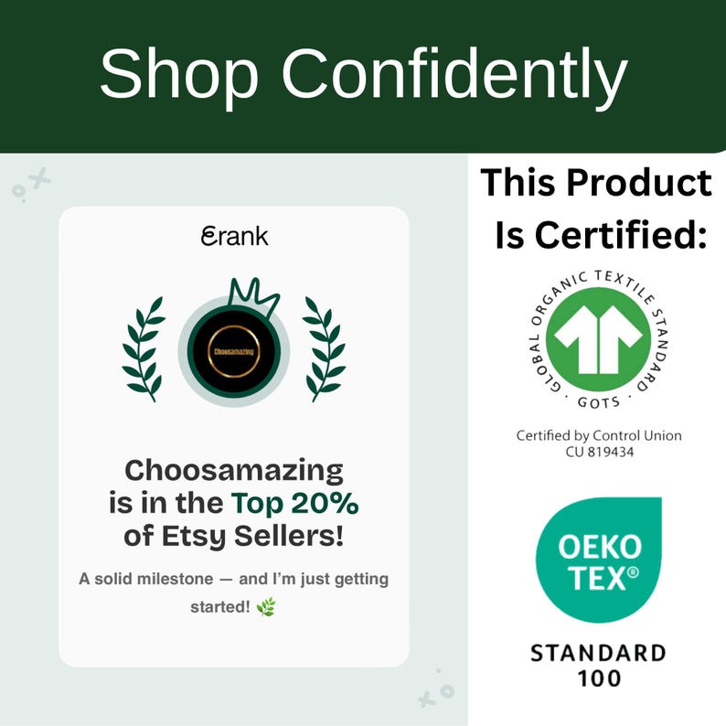 100% Organic Cotton Tee Sustainable Women's T-Shirt Oeko-Tex Certified Natural Eco-Friendly Fashion Gift Eco-Conscious Friend Healthy Shirt image 2