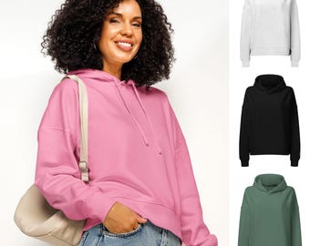 Organic Cotton Mid-Weight Hoodie for Women Eco-Friendly Cool Hoodies for Her Sustainable Hooded Sweatshirt Gift