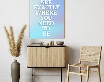 Wydrukuj cyfrową sztukę ścienną w formacie PDF do pobrania Wystrój domu Motywujące cytaty Inspirujący plakat do salonu, kuchni, pokoju w akademiku, biura