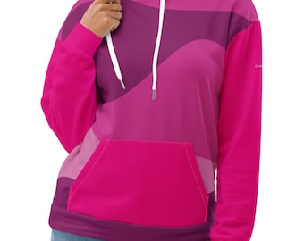 Sweat à capuche respectueux de l'environnement pour femme Sweats à capuche rose vif et violet pour femme Vêtements durables Mode durable Vêtements pour femmes Cadeaux durables