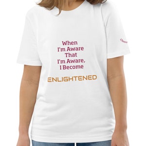 100% Organic Cotton Women&#39;s Spiritual Enlightenment T-Shirt | Eco-Friendly Oeko-Tex Standard 100 Certified Sustainable Gift