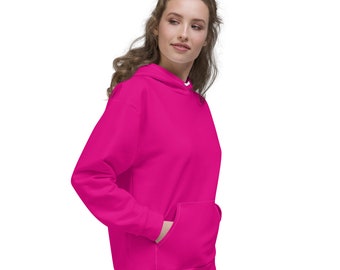 Sweat à capuche respectueux de l'environnement pour femme Rose vif Mode durable Cadeaux respectueux de l'environnement Cadeaux durables pour maman Vêtements respectueux de l'environnement Cadeaux pour elle