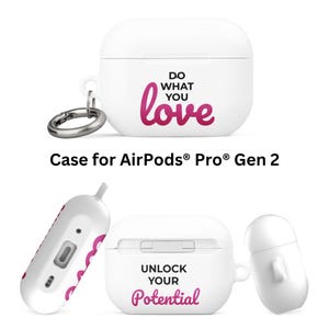 AirPods Pro Generation 2 Case Inspirational Quotes Cute AirPods Case Cover With Keychain AirPod for iPhone Accessories
