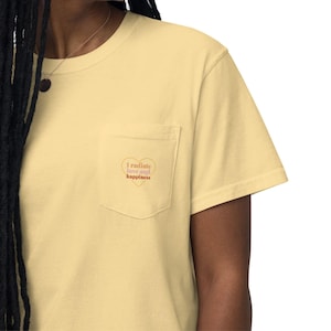 Comfort Colors® T-Shirt With Pocket, Vintage Color Washed Tshirt for Women, Oversized Boho Shirt, Trendy Pocket Tee, Soft Worn Pocket Shirt